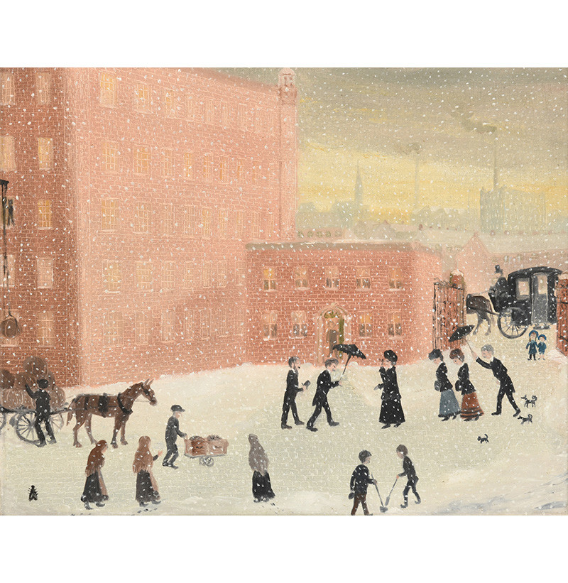 Helen Layfield Bradley MBE (1900-1979) "Snowing in Lanchester"