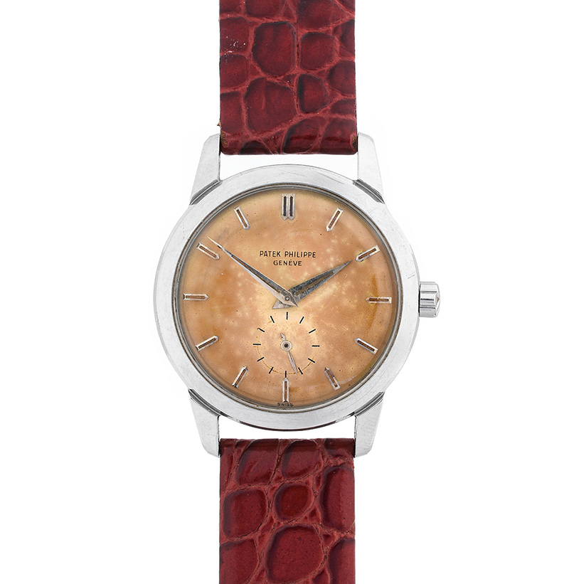 A Very Rare Stainless Steel Automatic Wristwatch, signed Patek Philippe, Geneve, model: Calatrava, ref: 2585, circa 1956