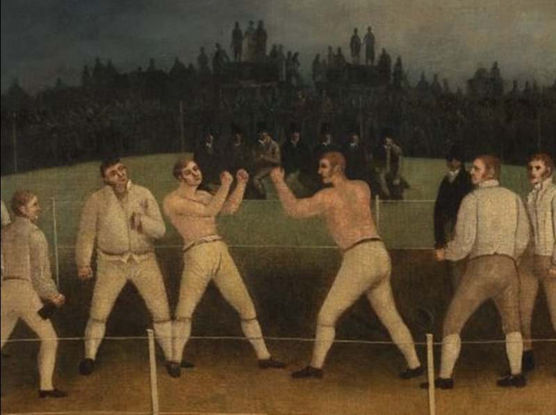 Rare Painting of 19th Century Boxing Match