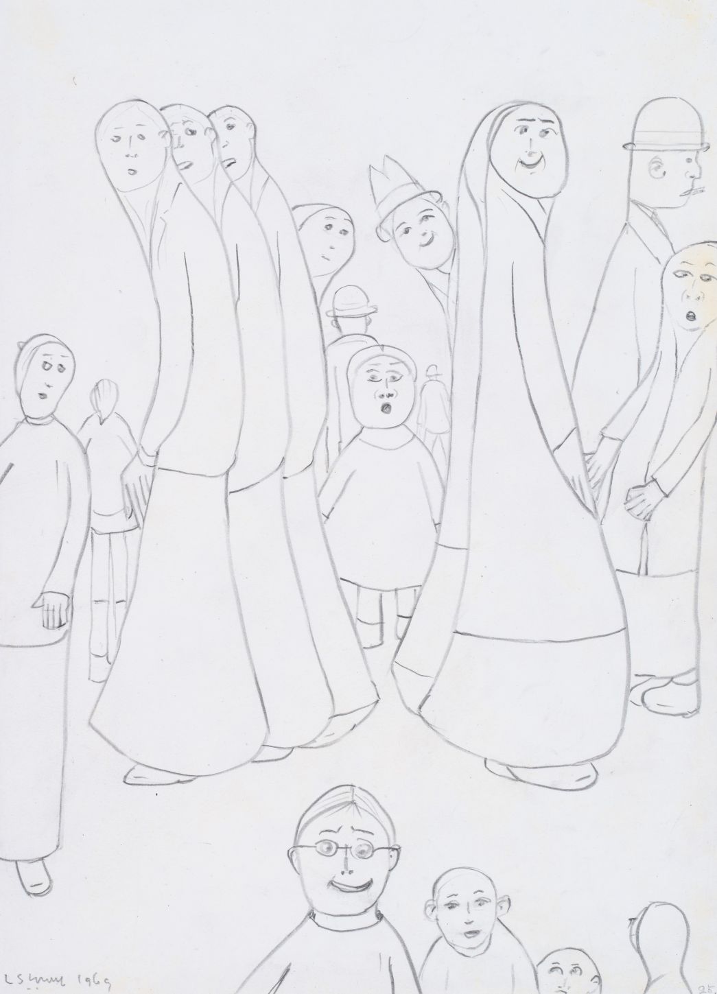 Lowry Drawing Heads Modern & Contemporary Art Sale