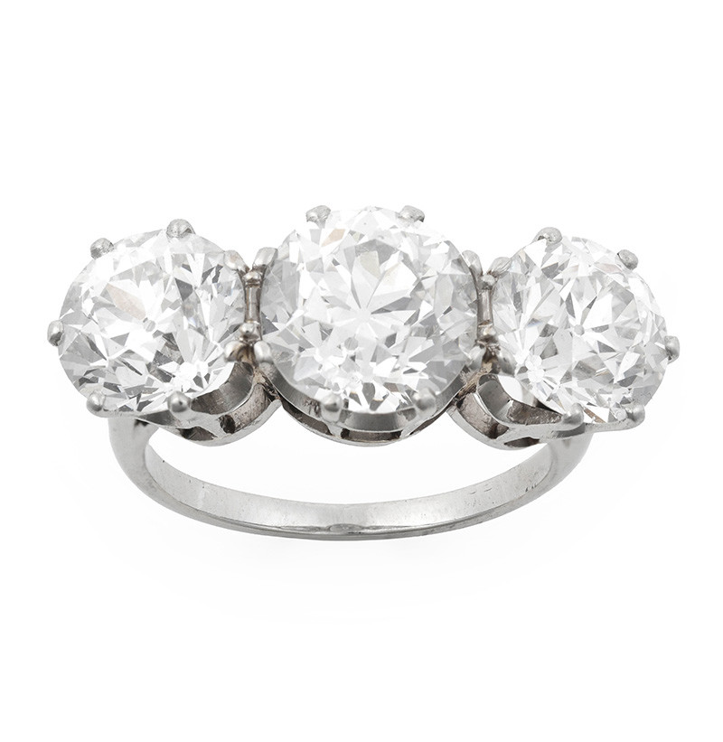 A Diamond Three Stone Ring