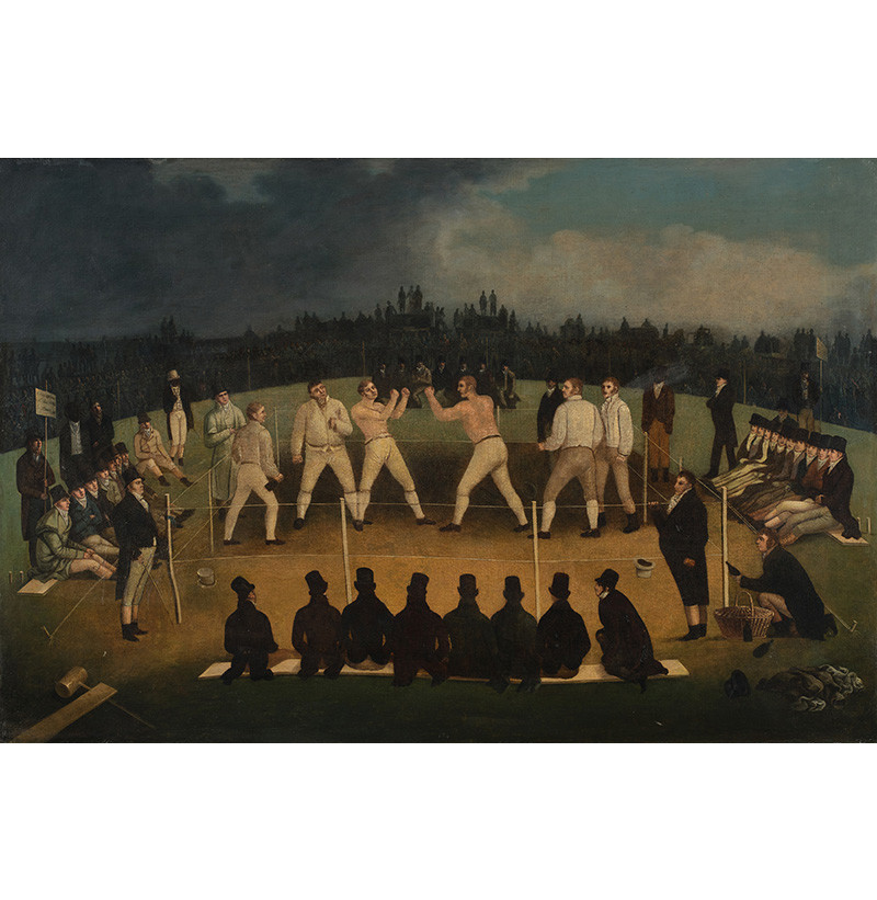 British School (19th Century) "Fight between Carter & Oliver at Gretna Green, October 4th 1816 - Won by Carter"