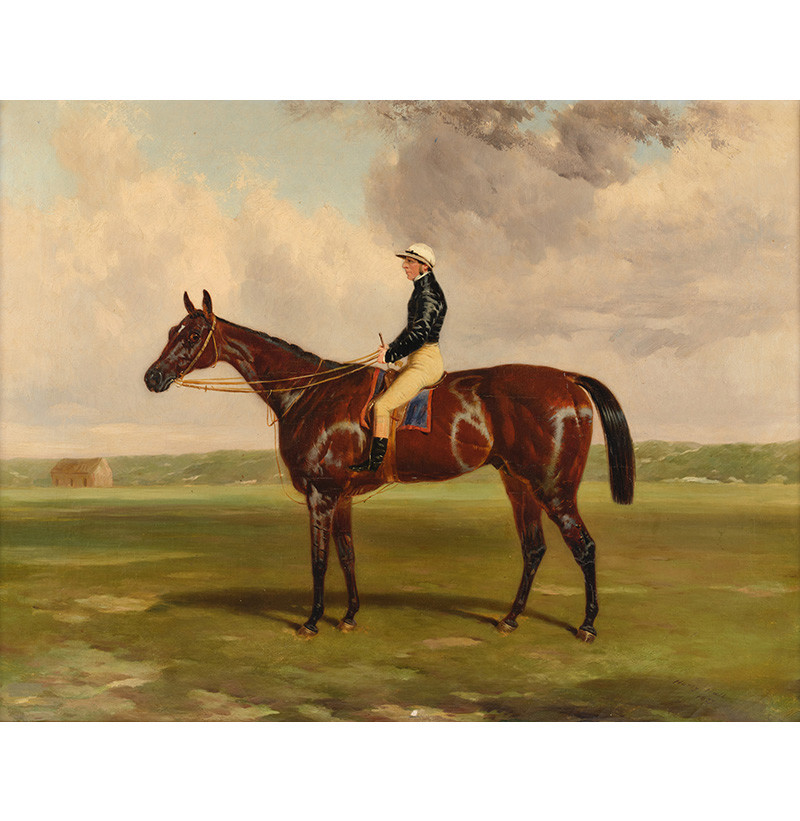 Harry Hall (1814-1882) "Fazzoletto" with jockey up