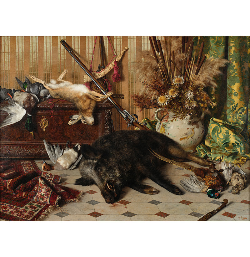 Giorgio Lucchesi (1855-1941) Italian "The Day's Hunt"