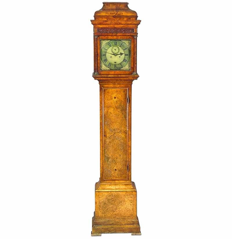 A Burr Walnut Longcase Clock, Signed George Graham, London 1740