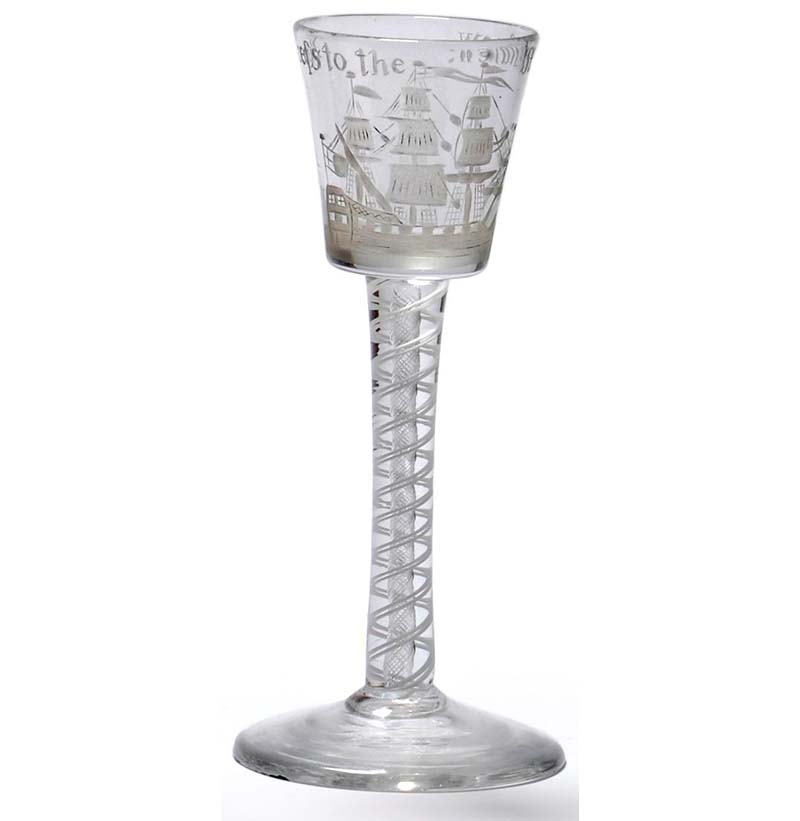 A Privateer Glass, circa 1750 