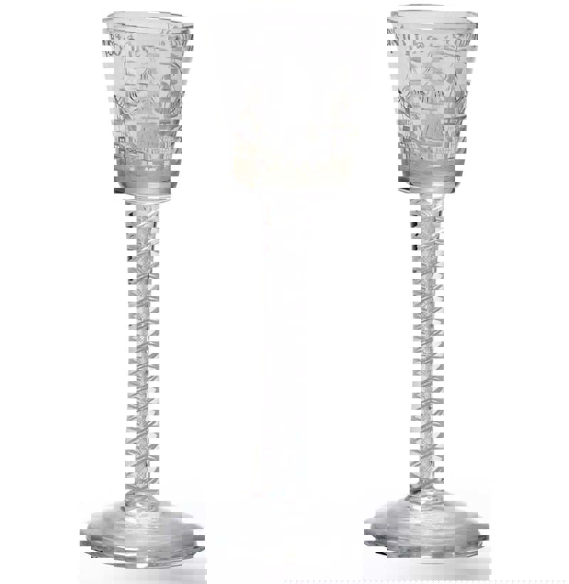 A Privateer Glass, circa 1750 