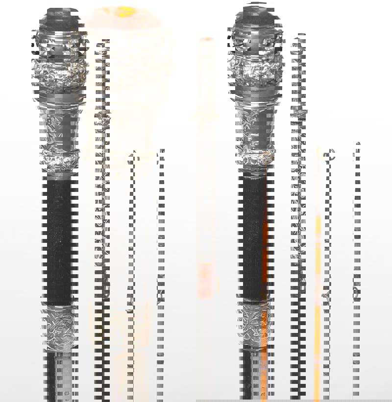 A Fine 19th Century Silver Mounted Presentation Salmon Rod by A & G Wilson