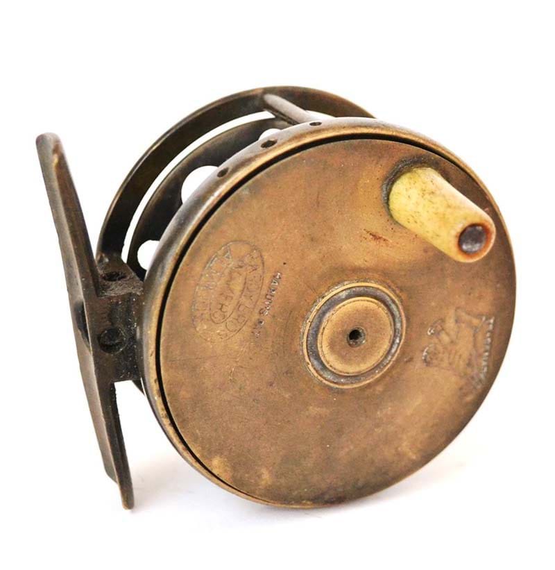 An Early Hardy's 2 1/2in Brass Platewind Reel