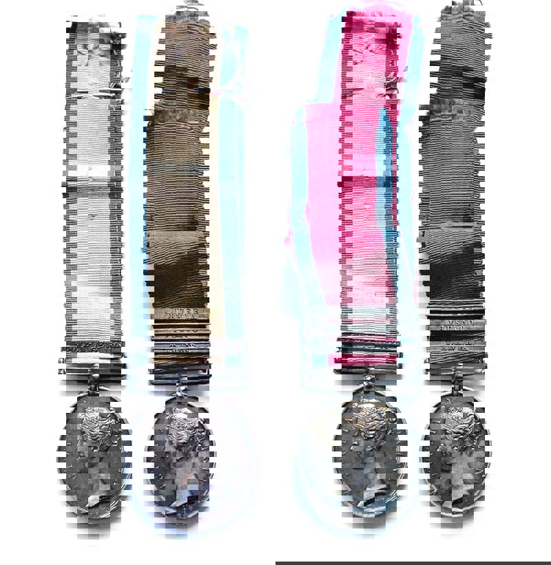 A Rare Peninsula War Pair, awarded to PATK.CAMPBELL, Able Seaman and later Captain, 48th Regiment of Foot