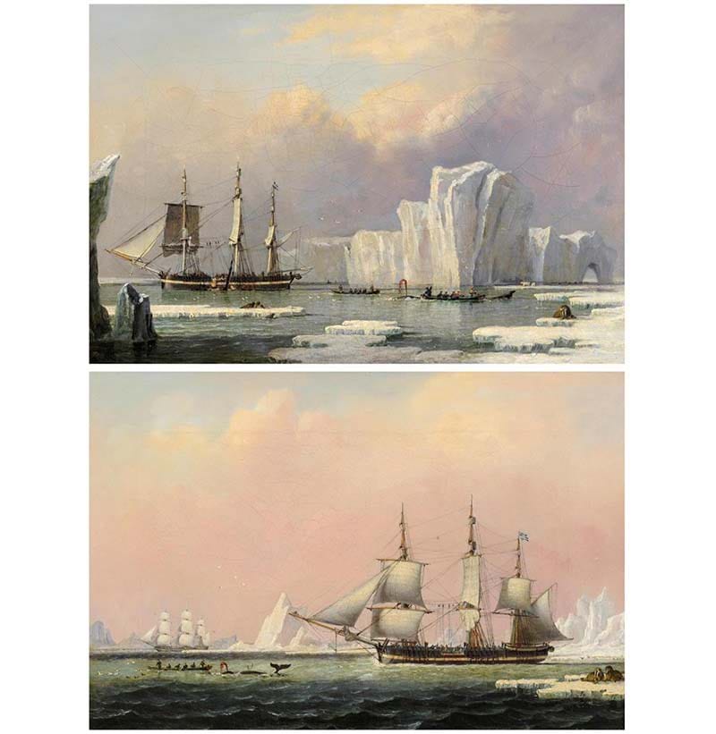 John Ward of Hull (1798-1849), ‘Whaling ships in Arctic waters’