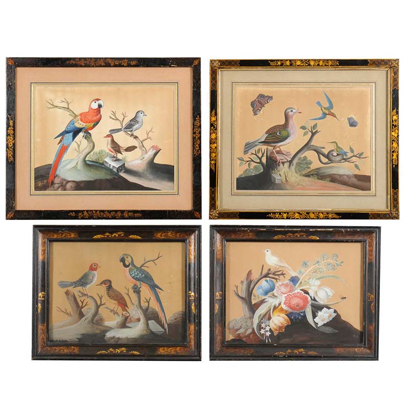 Samuel Dixon (c.1755) ‘Foreign and domestic birds’