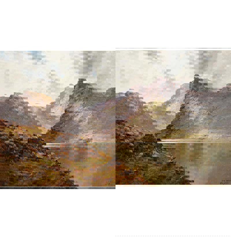 Alfred de Bréanski Snr RBA (1852-1928), "Llyn Lydau, The Snowdon Valley"