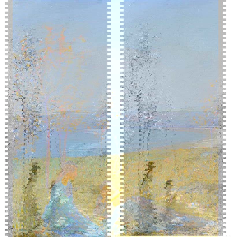 Mark Senior NPS (1862-1927), ‘Girls on the headland above Runswick Bay’