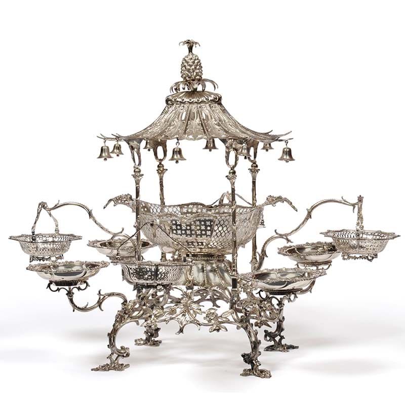 A George III Silver Pagoda Epergne, Thomas Pitts, London 1762