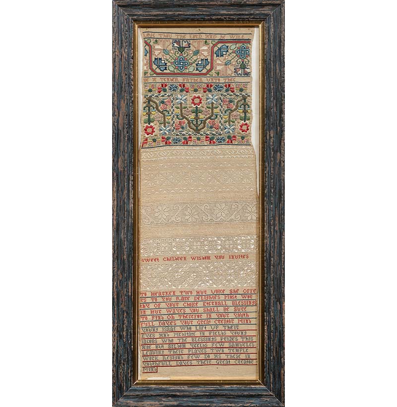 An Important Late 17th Century Quaker Band Sampler