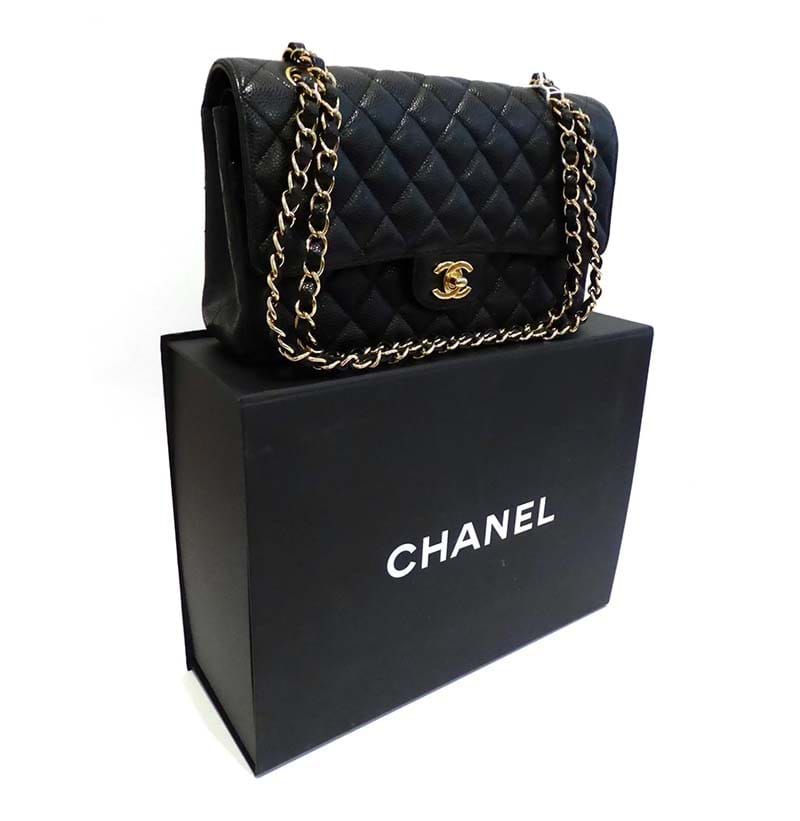 A Chanel Black Quilted Leather Classic Flap Bag