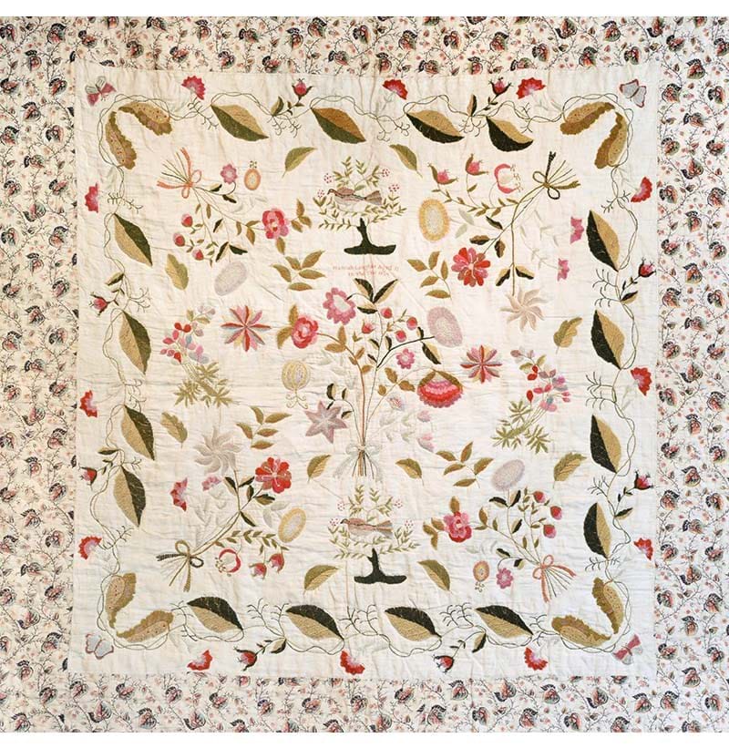 An Early 19th Century Quilt, Worked by Hannah Langdale, Aged 13, Dated 1834
