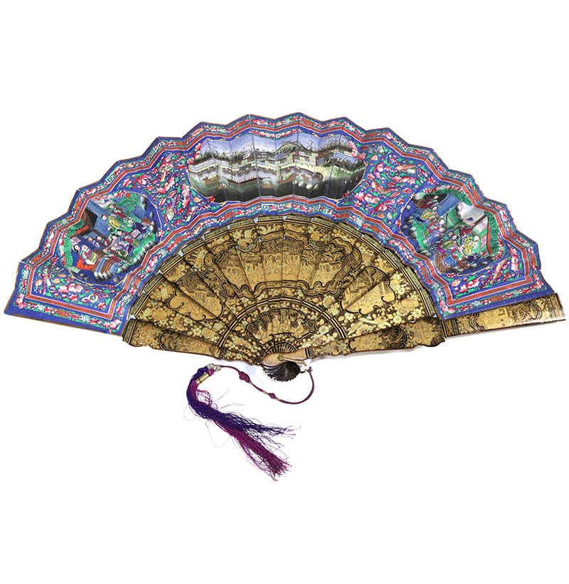 Harbour Scene: A Circa 1840-1860 Chinese Fan, Qing Dynasty
