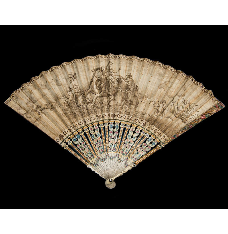 A Slender 18th Century Ivory Fan, circa 1740