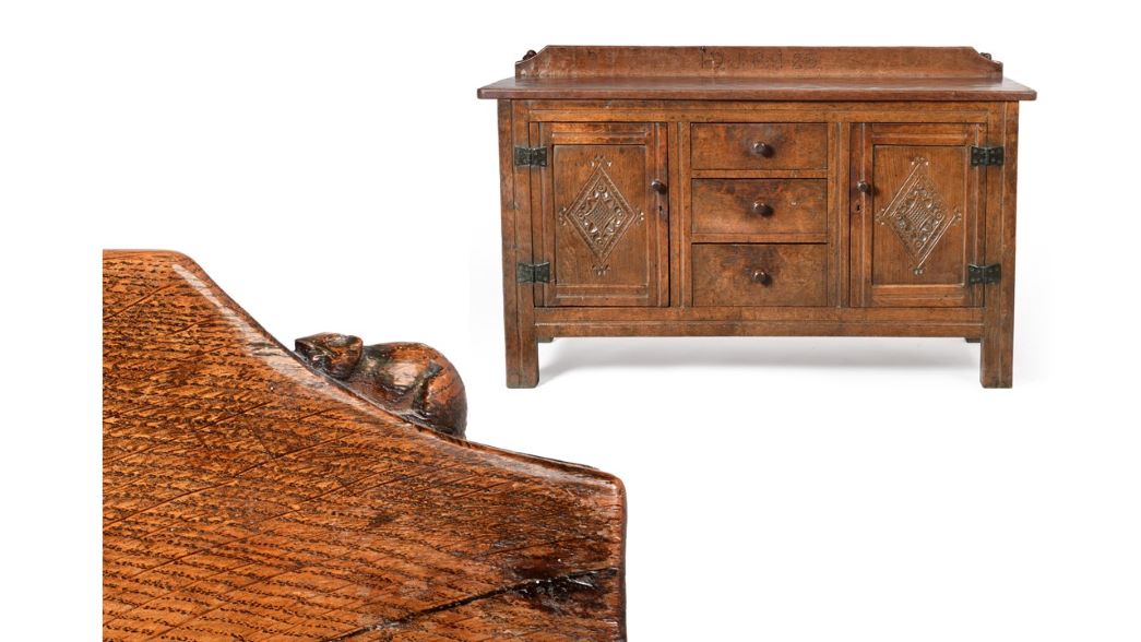 Rare Early Mouseman Furniture Tennants Auctioneers