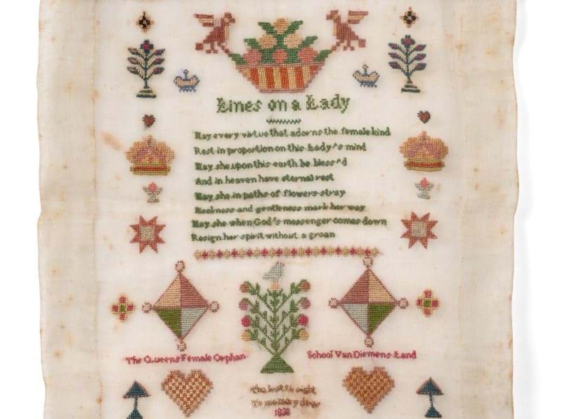 Rare Tasmanian Sampler Sells for £9,200