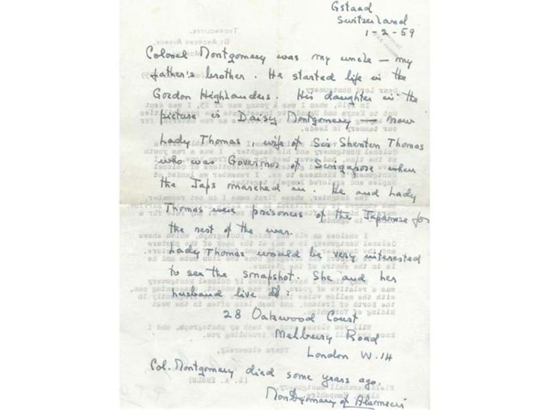 Letter Signed by Field Marshal Montgomery Comes to Auction