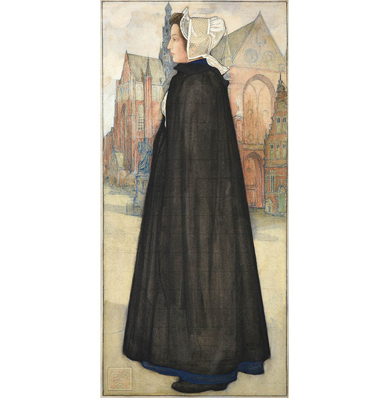 Nicolaas Wilhelm Jungmann (1872-1935) Dutch "A Haarlem Girl"