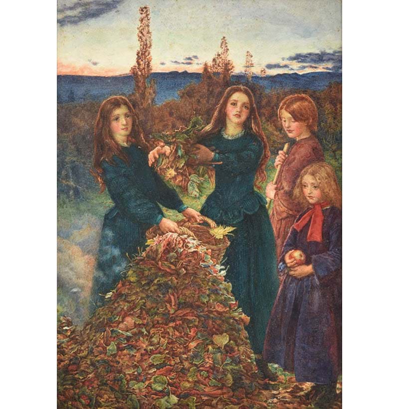 Thomas Matthew Rooke RWS (1842-1942) "Autumn Leaves" (after J.E.Millais)