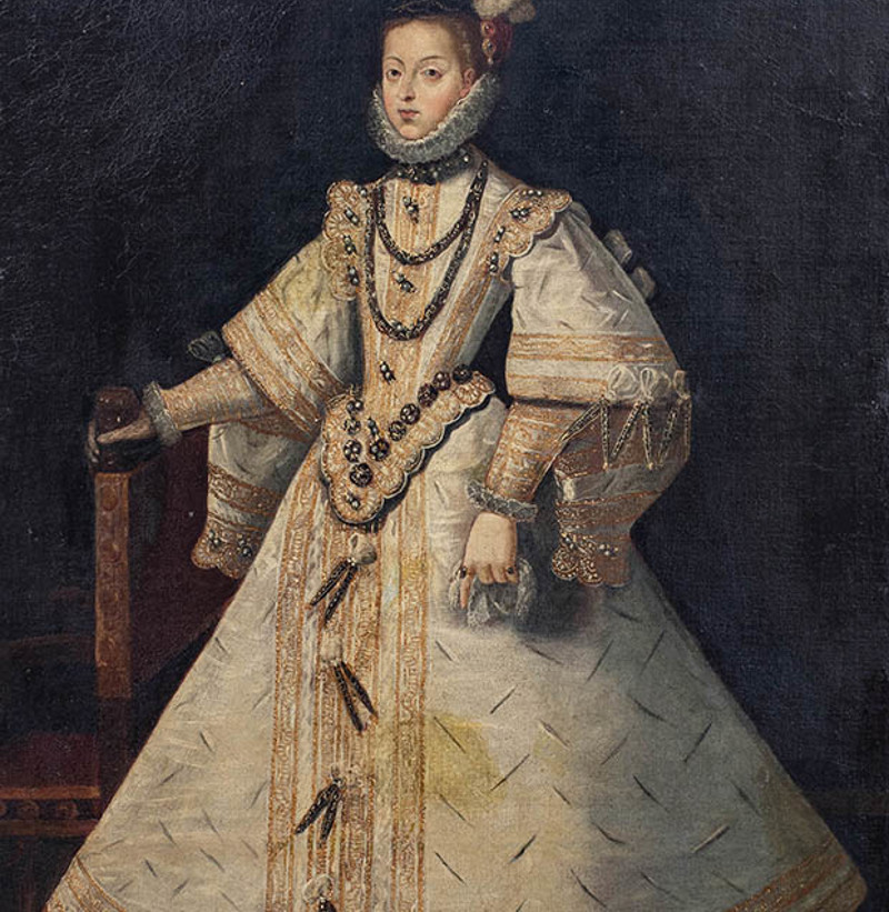 Follower of Alonso Sanchez Coello (1531-1588) Spanish Portrait of Eleanor of Austria 