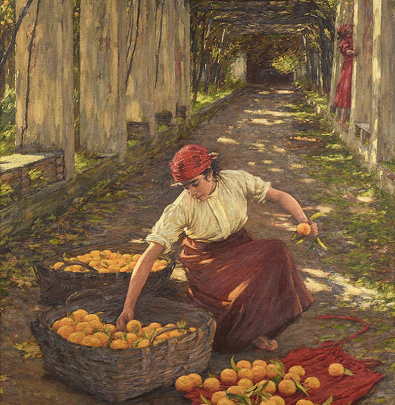 Henry Herbert La Thangue RA (1859-1929) ''In a Ligurian Garden''