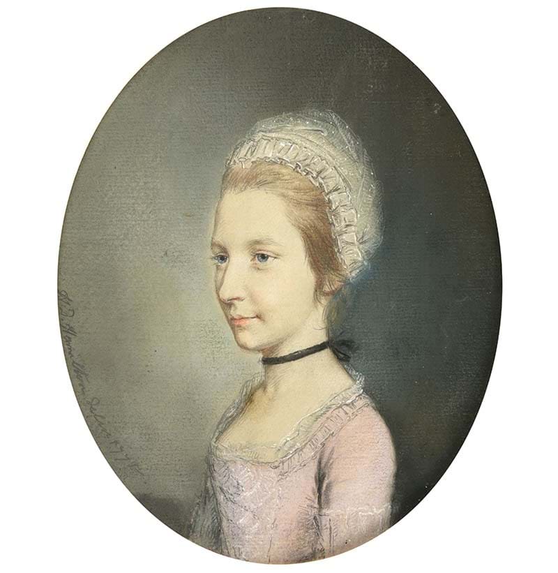 Hugh Douglas Hamilton (1739-1808) Irish Portrait of Miss Davy