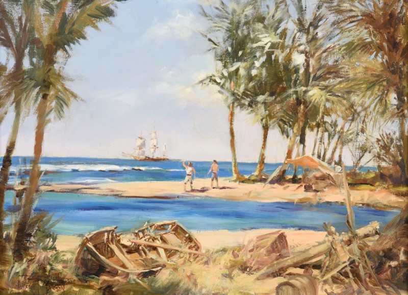 Montague Dawson’s “The Castaways”