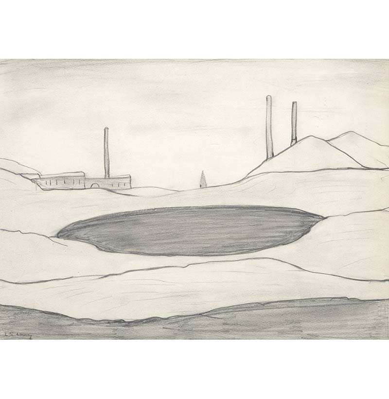 Laurence Stephen Lowry RBA, RA (1887-1976) "A Pond" 