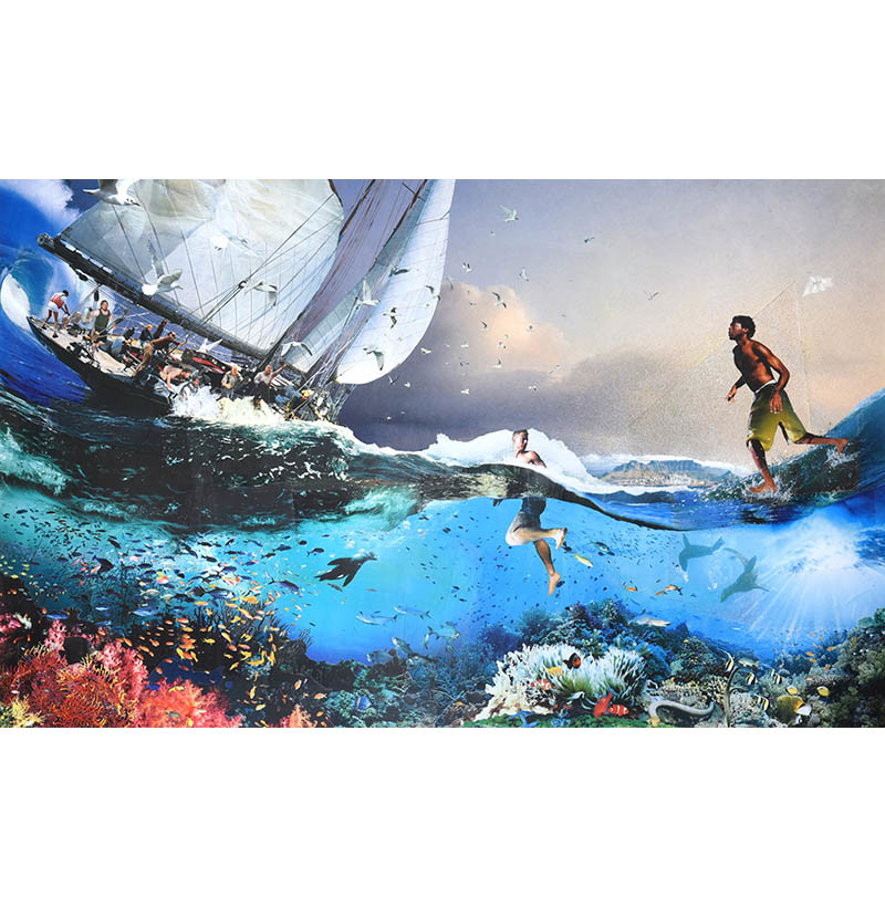 David Mach RA (b.1956) Scottish "Jesus Walking on Water"