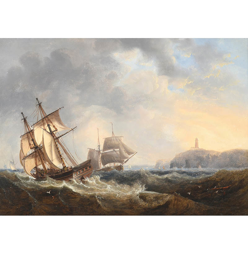 John Wilson Carmichael (1800-1868) “Flamborough Head” “Spurn Point”