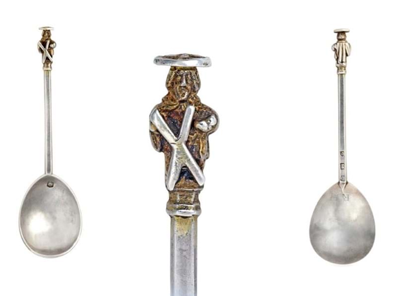 A Rare James I Parcel-Gilt Silver Apostle Spoon