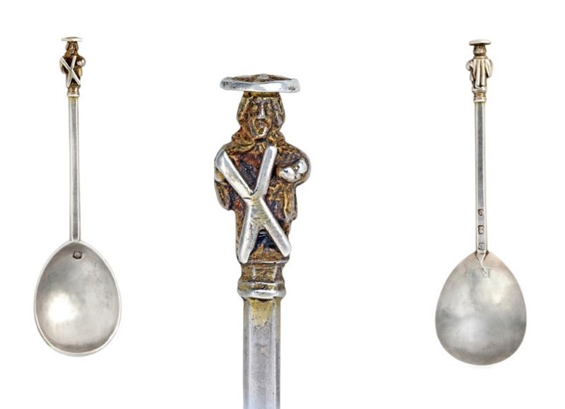 A Rare James I Parcel-Gilt Silver Apostle Spoon