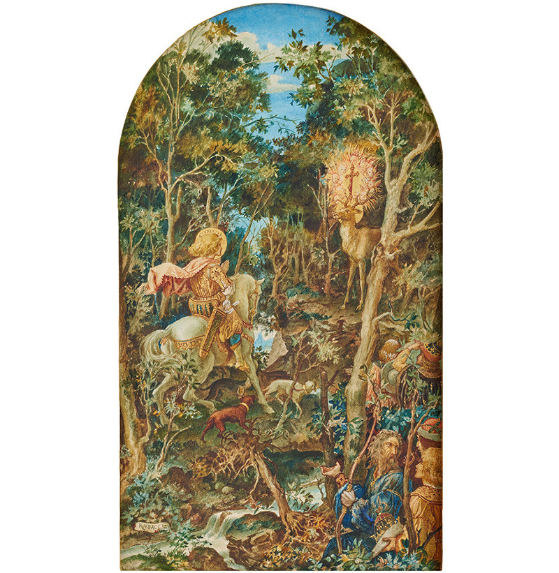 Riccardo Meacci (1856-c.1938) Italian "Saint Hubert"