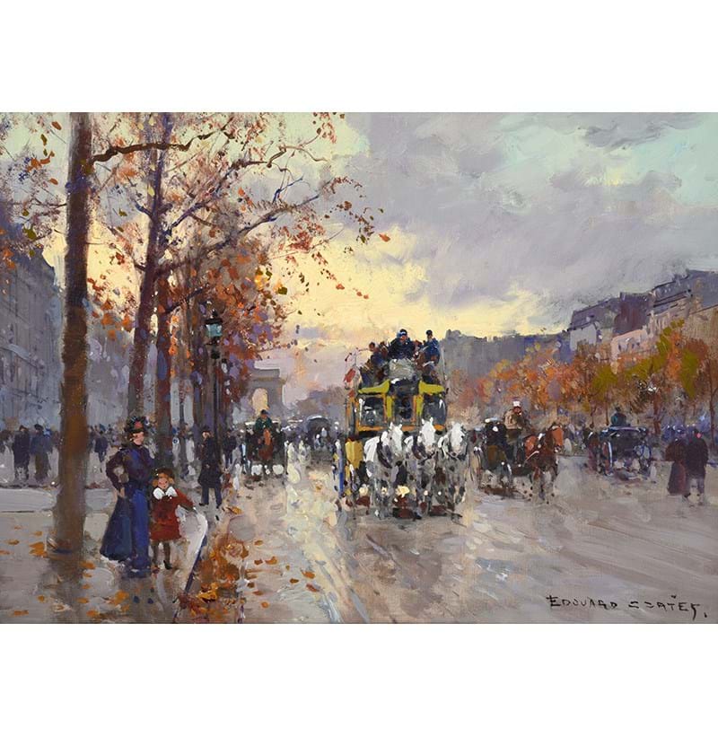 Edouard Léon Cortès (1882-1969) French "Les Champs Élysées"