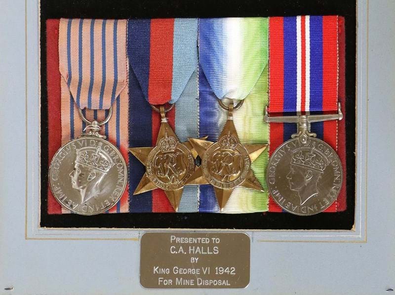 Medals awarded to Blitz bomb-disposing hero lead Militaria Sale