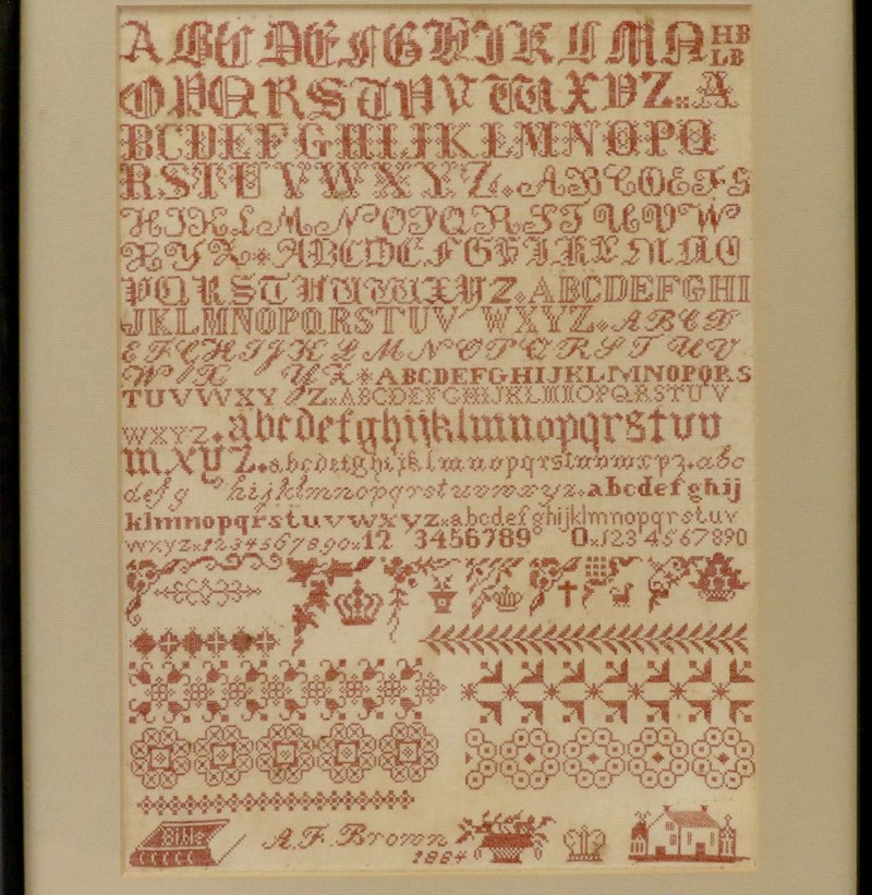 Bristol Ophanage Sampler Worked by A F Broton Dated 1884