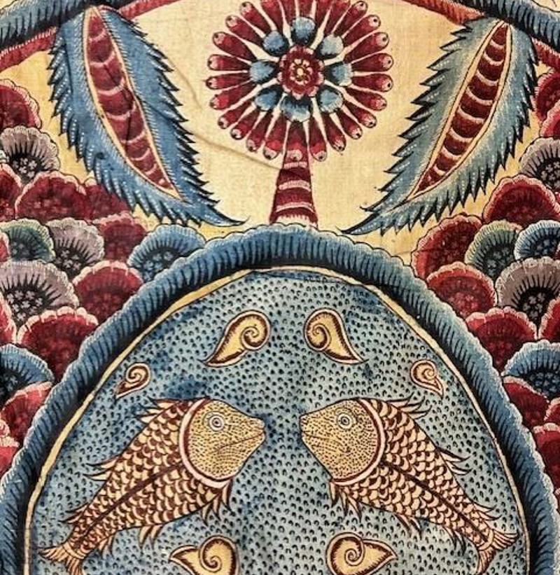 18th/19th Century Pair of Palampore Decorative Printed Curtains