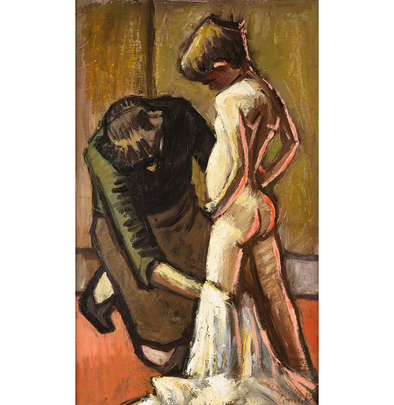 Norman Stansfield Cornish MBE (1919-2014) The artist's wife Sarah drying their son John