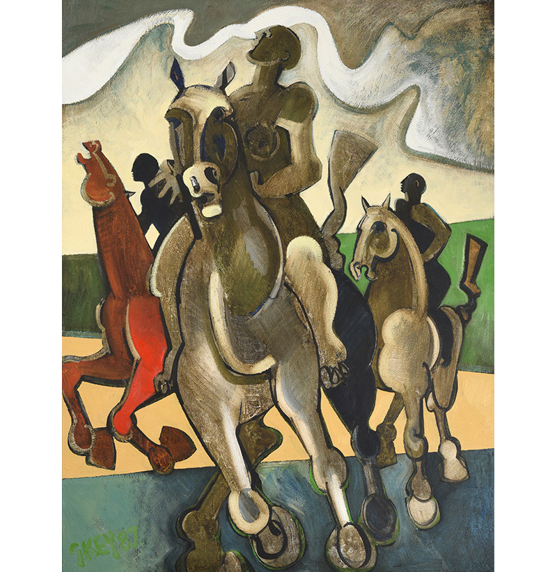 Geoffrey Key (b.1941) "Horses"