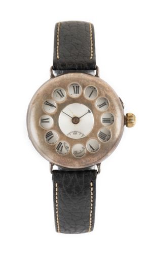 S&Co: A Rare and Early Silver Integrated "Telephone" Shrapnel Guard Wristwatch