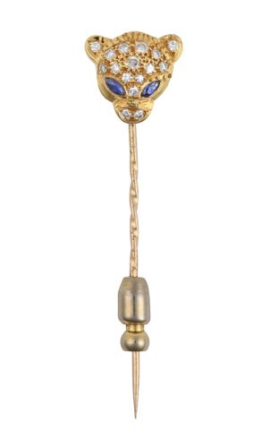 Sapphire and Diamond Stick Pin 