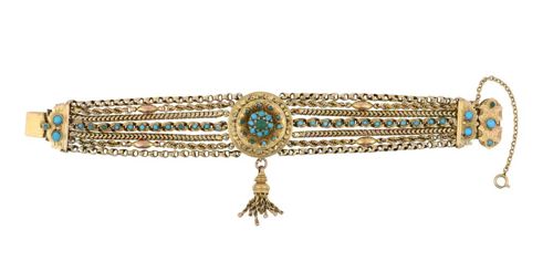 A Victorian Turquoise Bracelet 