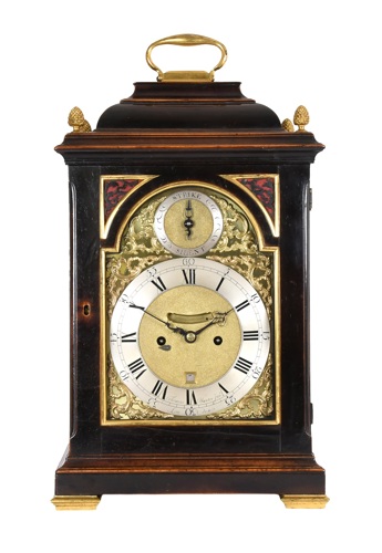 An Ebonised Table Clock, Thomas Hunter Junior