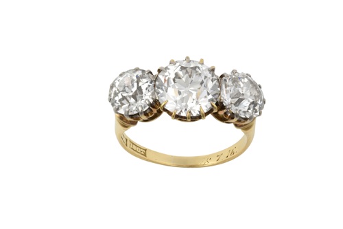 A Diamond Three Stone Ring